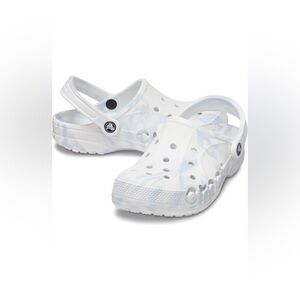 NWOT CROCS Baya Marbled Kids Slip-On Clogs